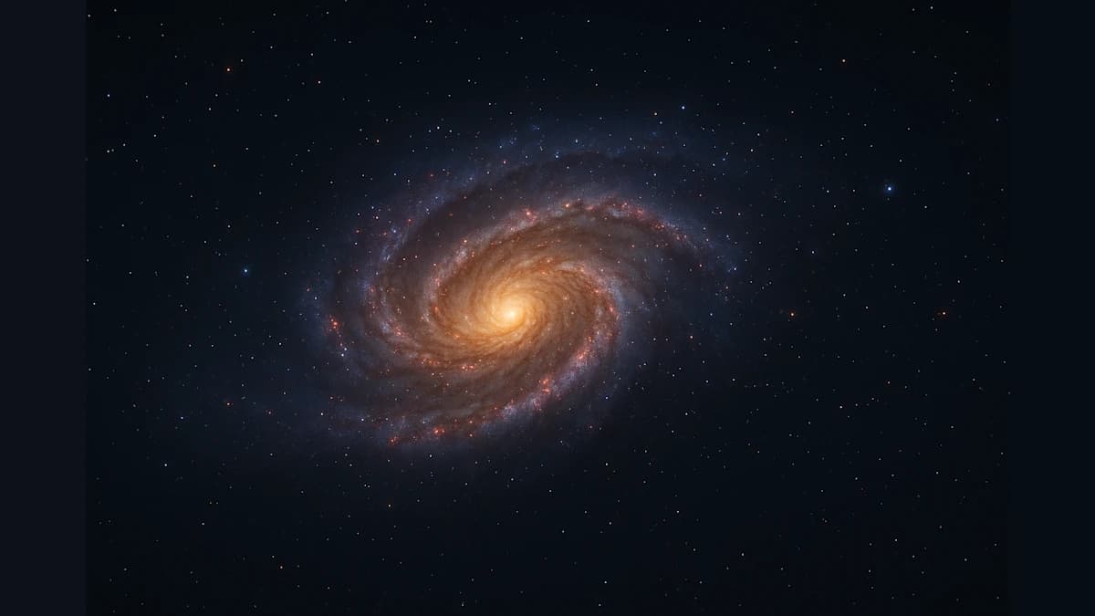 When Dinosaurs Roamed: Light from a Spiral Galaxy Approaches Earth After 65 Million Years