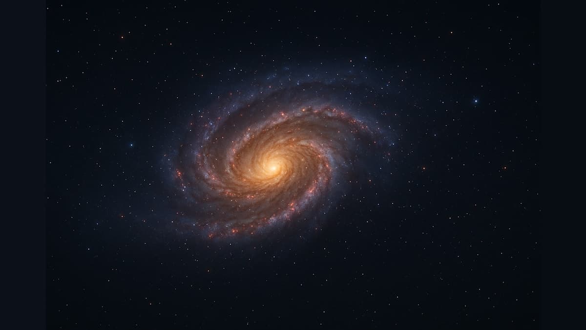When Dinosaurs Roamed: Light from a Spiral Galaxy Approaches Earth After 65 Million Years