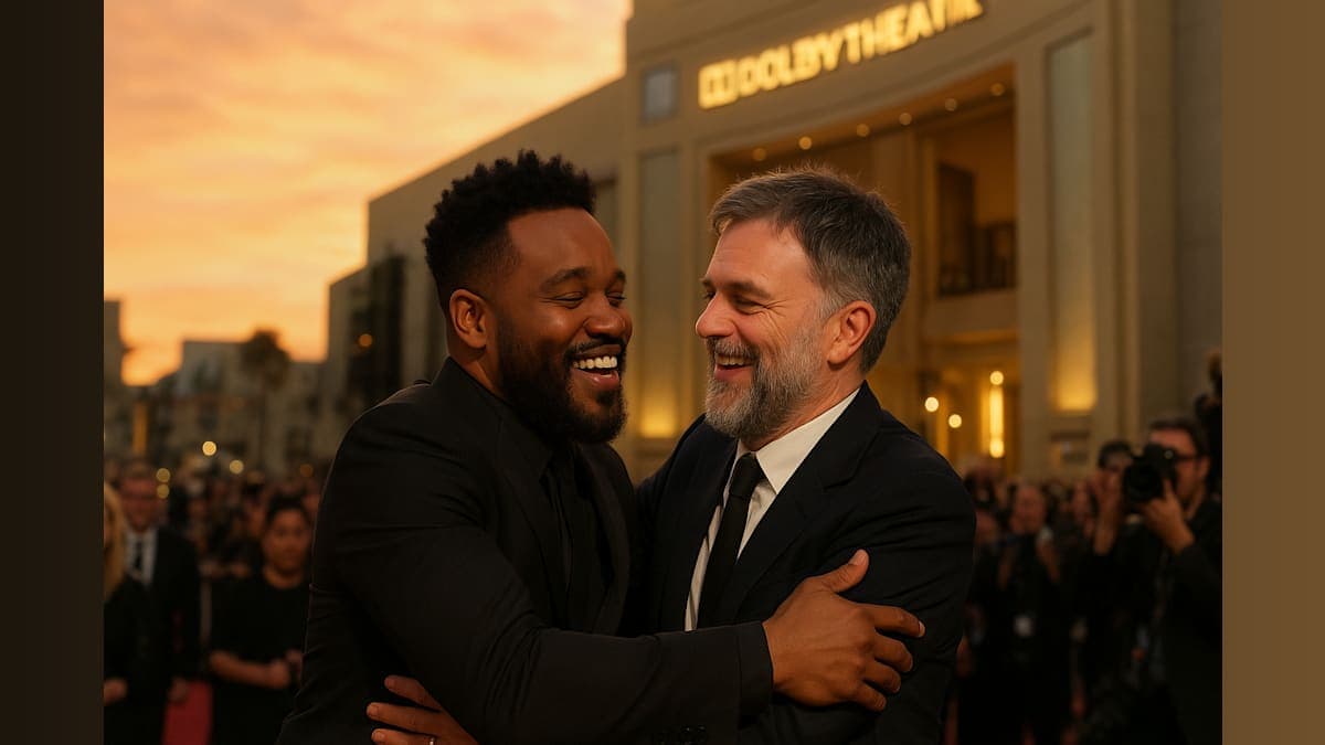 When Movie Giants Collide: A Hug at the Oscars to Remember!