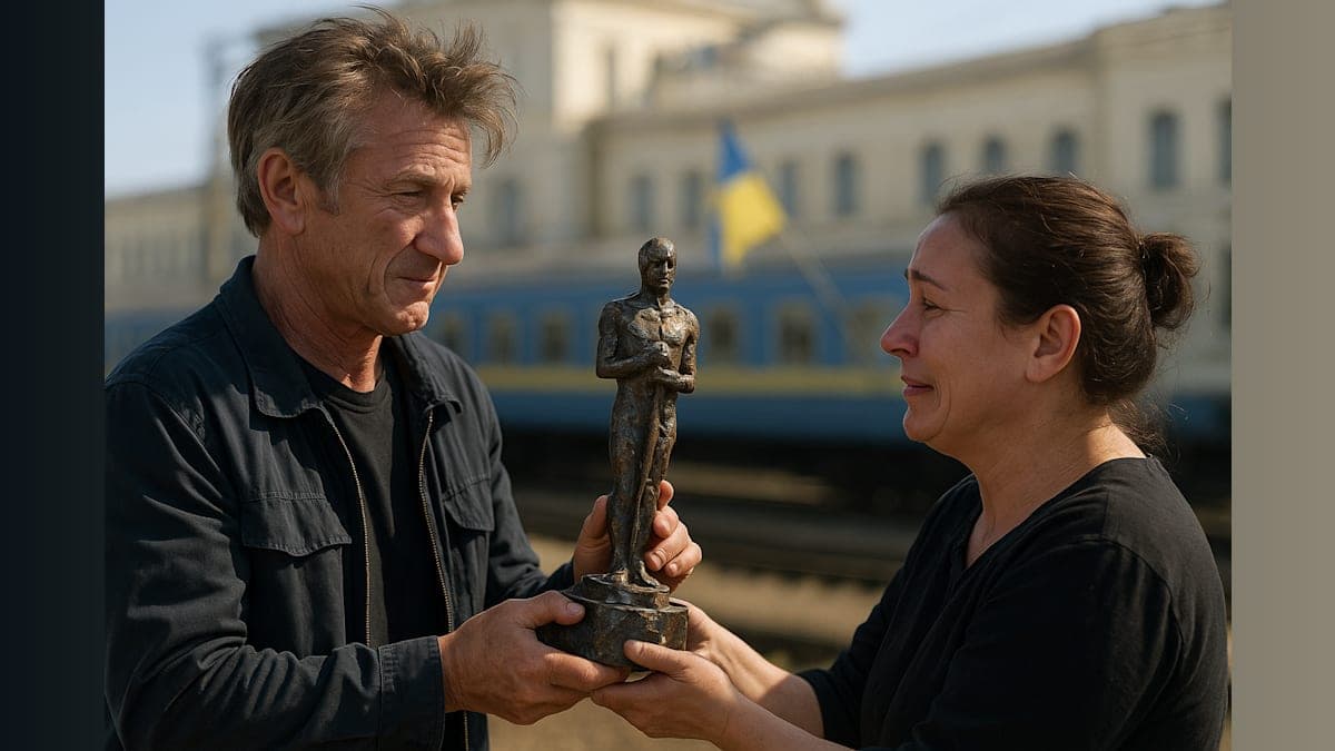 Sean Penn Swaps Oscars for a Metal Tribute in Ukraine – A Heartfelt Gesture of Resilience!