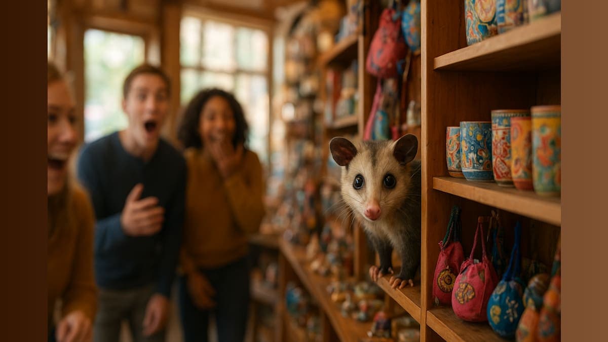 Gift Shop Shock: When a Toy Comes to Life as a Real Possum!