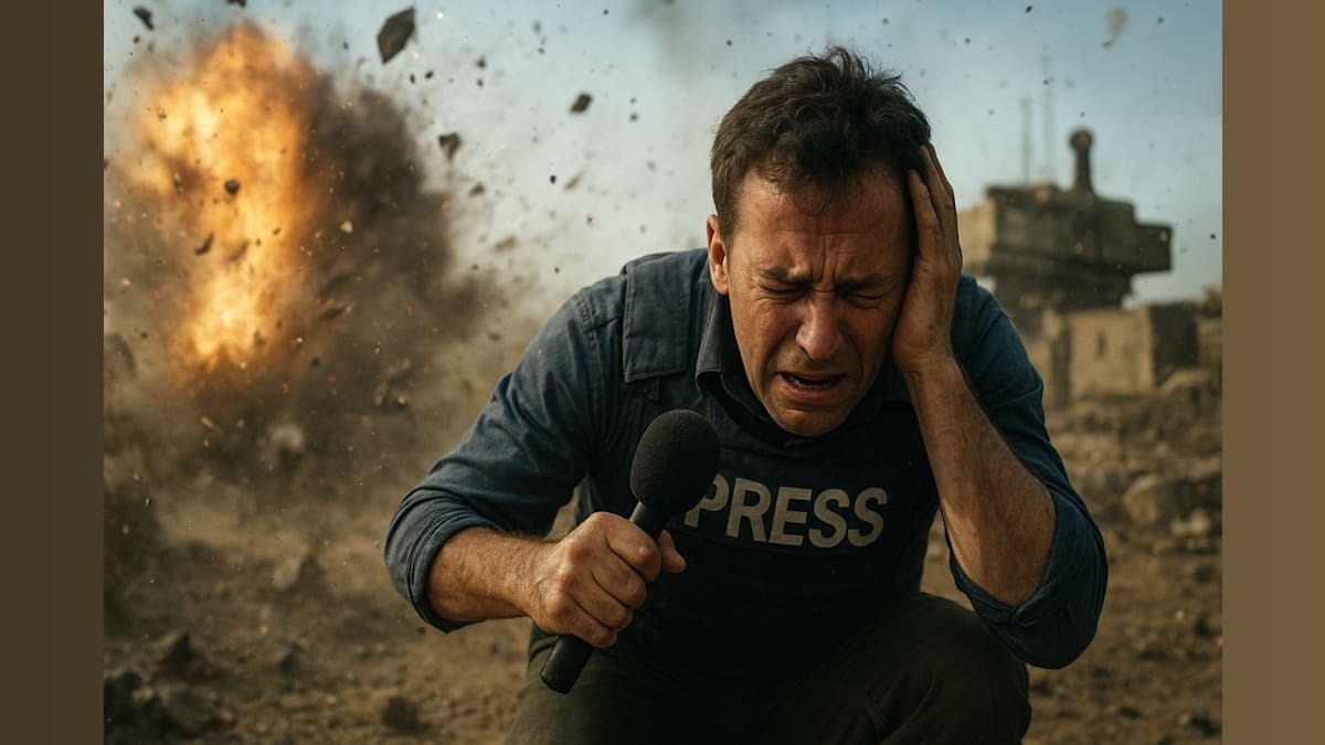 Caught in the Crossfire: Journalist's Live Report Turns Into a Near-Miss