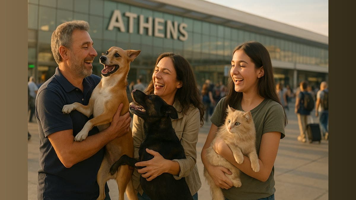 When Pets Take Flight: Greece’s Heartwarming Evacuation for Stranded Families