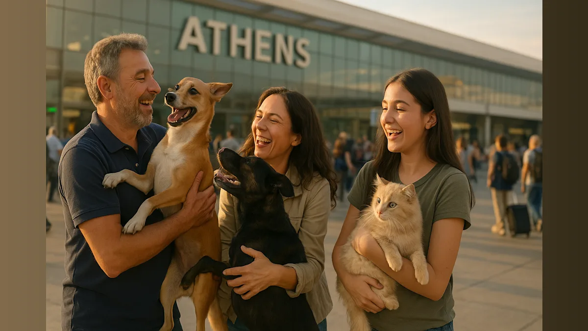 When Pets Take Flight: Greece’s Heartwarming Evacuation for Stranded Families