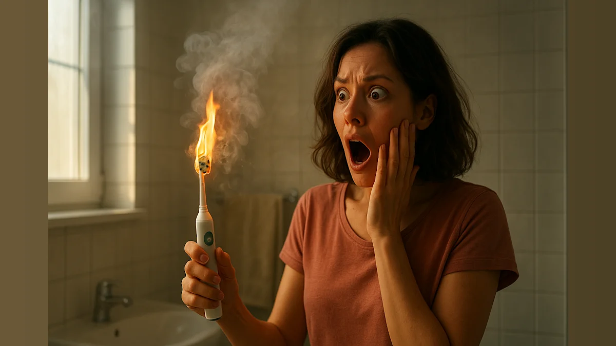 Explosion in the Bathroom: How an Unplugged Toothbrush Turned Into a Fiery Surprise!