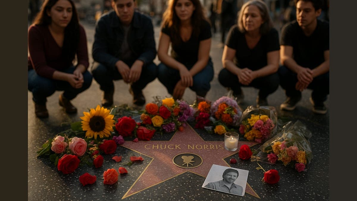 Chuck Norris Remembered: Fans Create Touching Memorial at Icon’s Hollywood Star