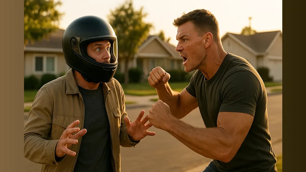 Celebrity Showdown: When Alan Ritchson’s Motorcycle Ride Turns into a Neighborhood Brawl!
