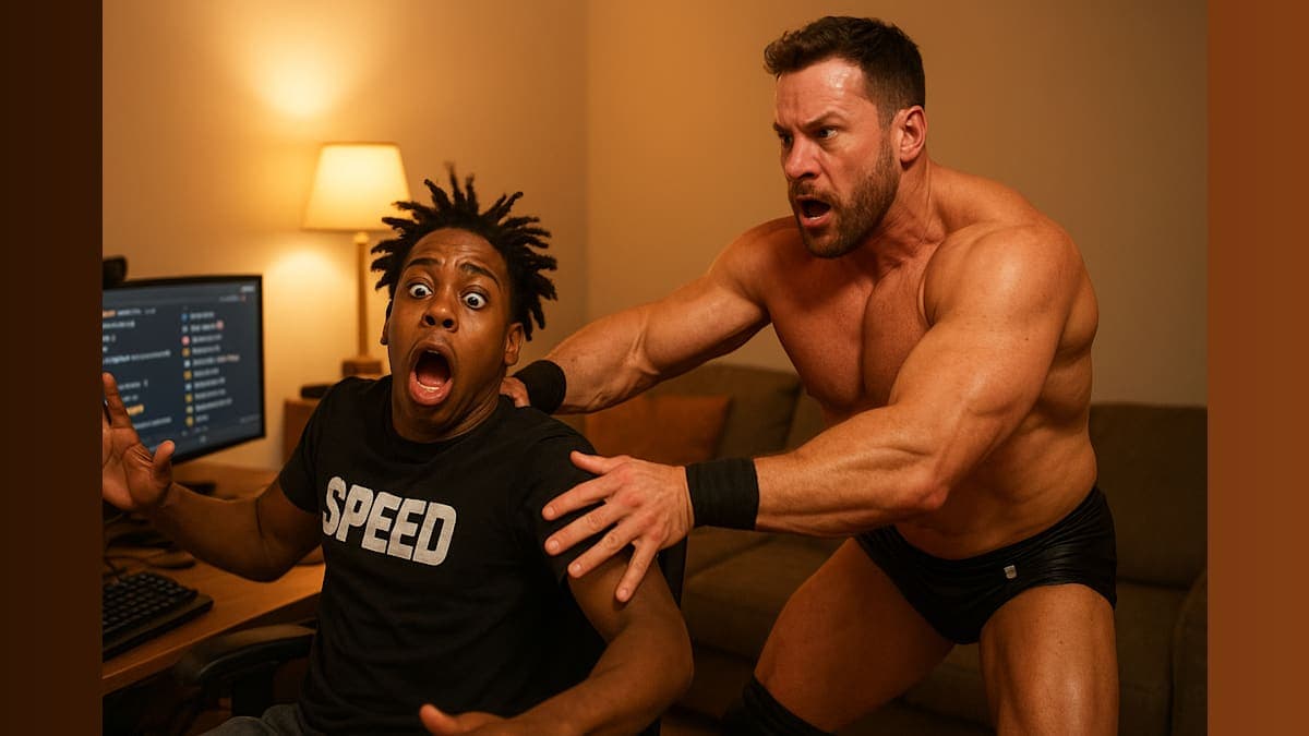 Wrestling Meets Streaming: IShowSpeed Gets Body-Slammed Live by L.A. Knight!