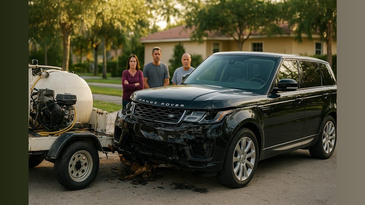 Driveway Drama: Tiger Woods Hits Trouble with a Trailer!