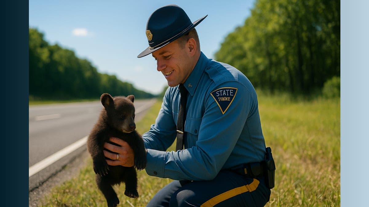 Bear Cub's Highway Misadventure: A Rescue Tale You Have to Hear!