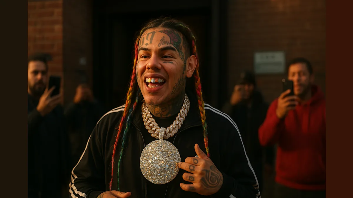 Tekashi 6ix9ine Struts Out of Prison with a Bling That Could Break the Internet!