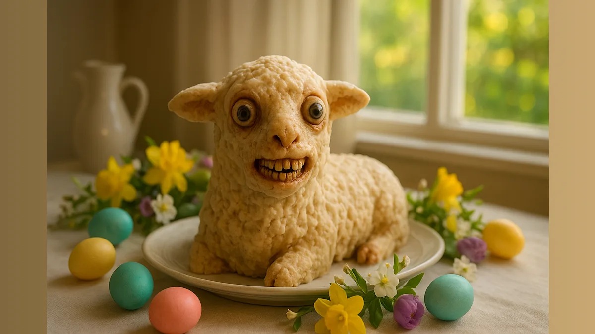 When Easter Cakes Go Wild: The Bizarre Lamb Cake Prank That Shocked Everyone!