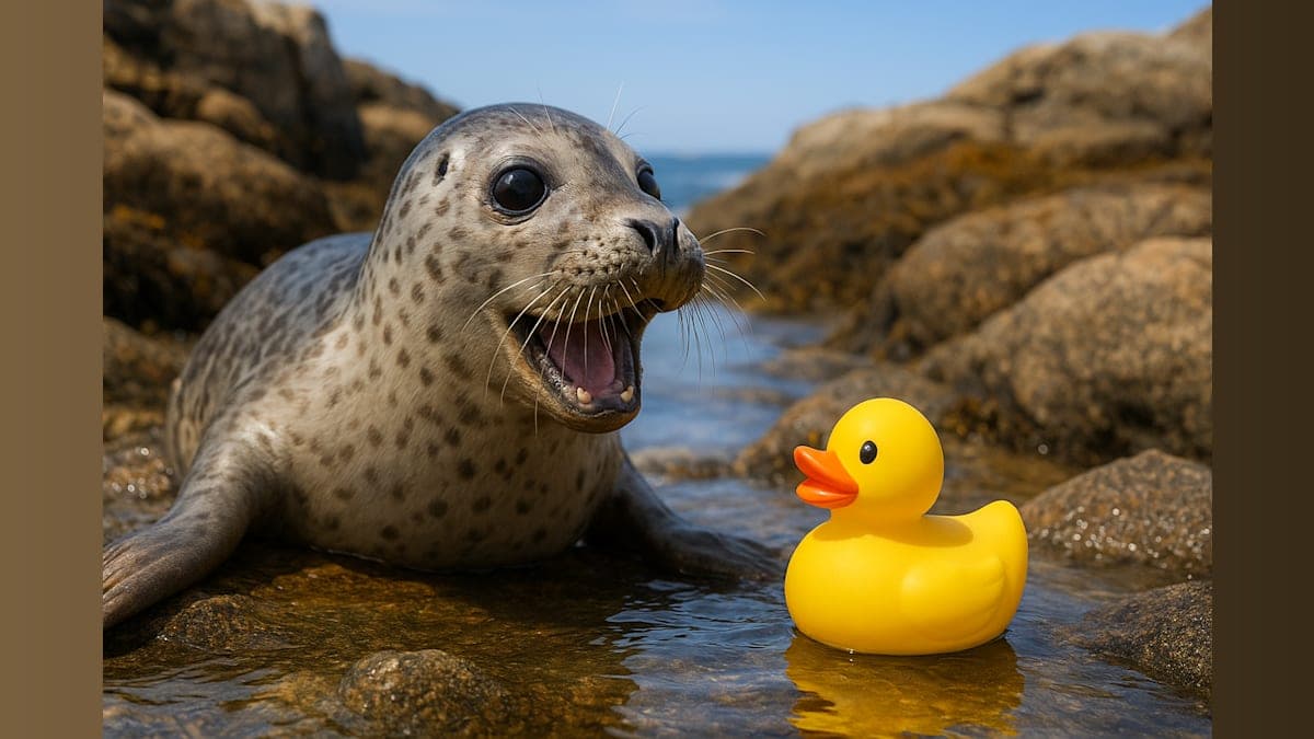 Reggae the Seal: The Viral Sensation Rocking the Aquatic World with a Rubber Duck!