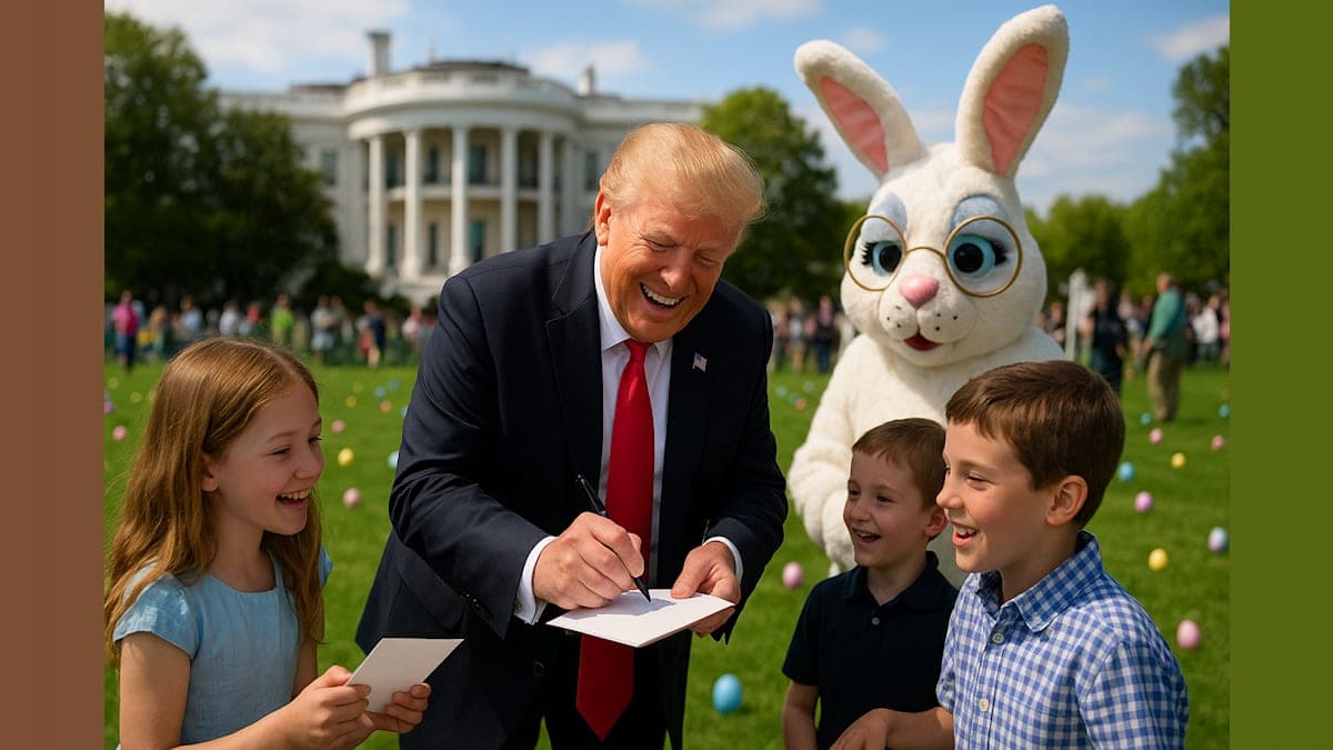 Trump Signs Autographs at Easter Egg Roll: Kids Lovin’ It, Politics Not So Much!
