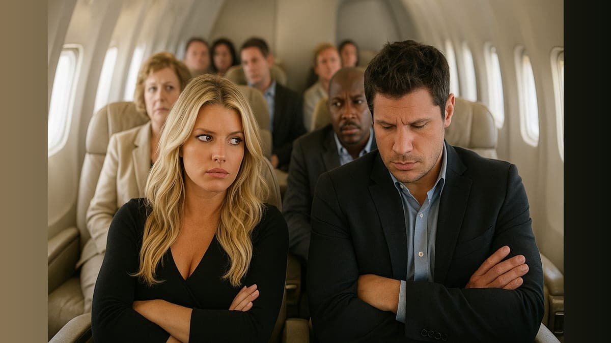 High-Flying Awkwardness: Jessica Simpson and Nick Lachey Run Into Each Other on a Plane!