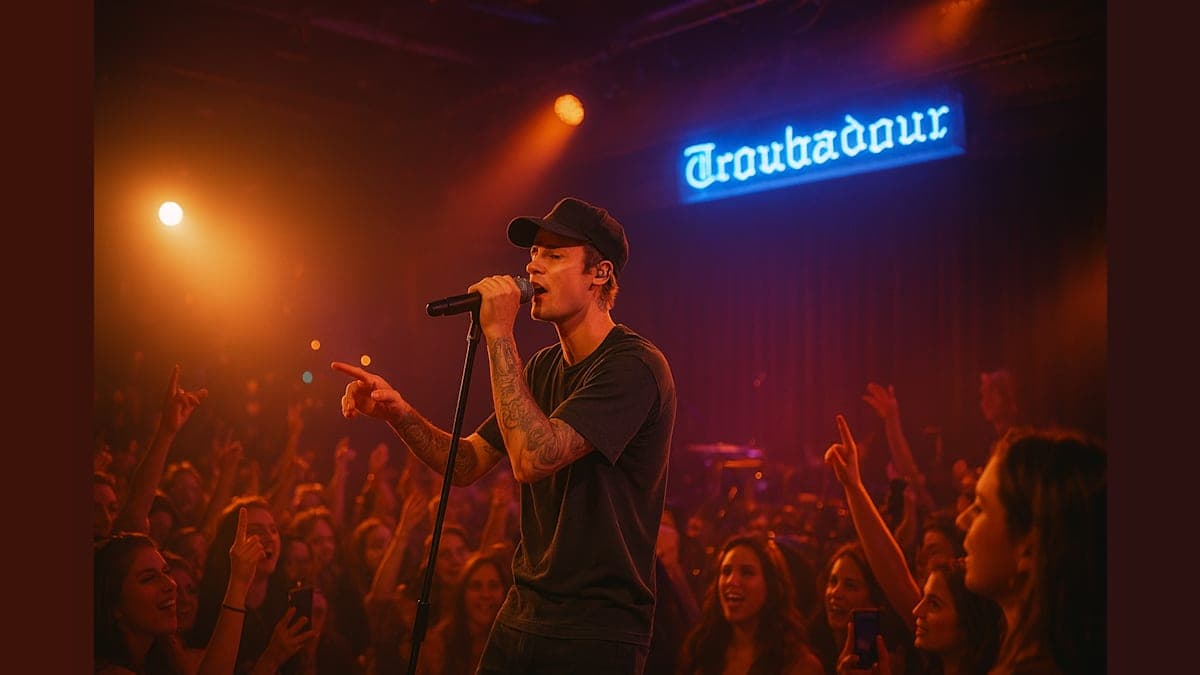 Bieber's Surprise Troubadour Show: A Pre-Coachella Teaser That Left Fans Buzzing!