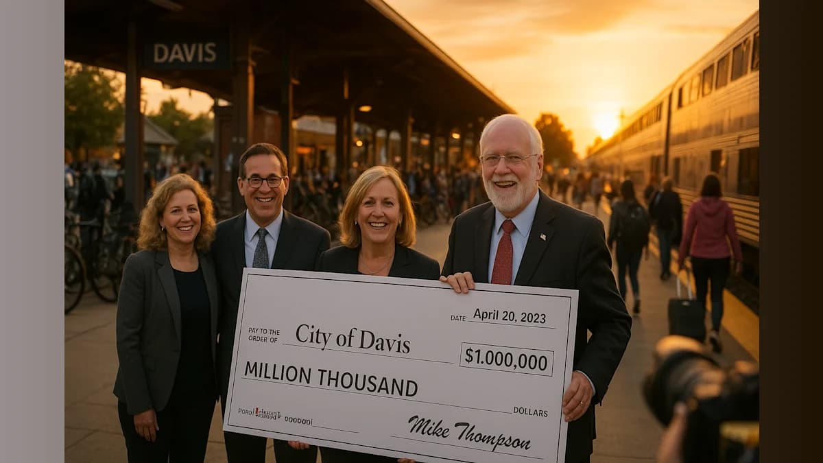 Davis Train Station Gets a Boost: $1 Million for Bike and Pedestrian Access!
