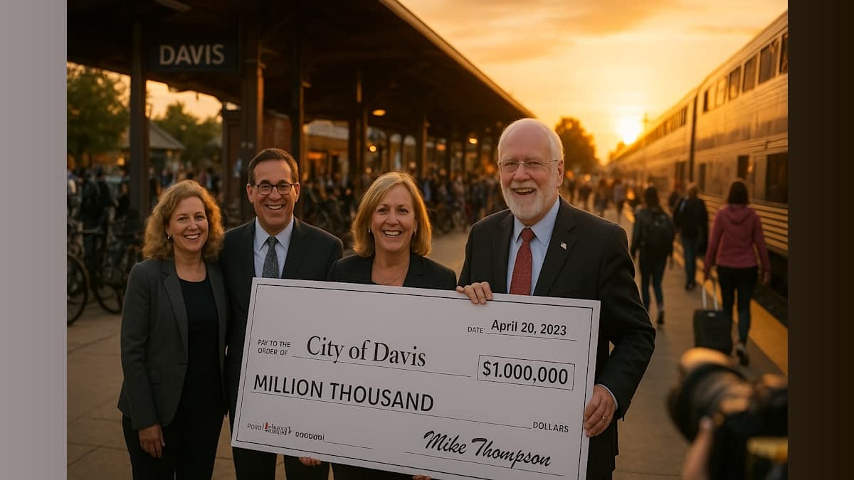 Davis Train Station Gets a Boost: $1 Million for Bike and Pedestrian Access!