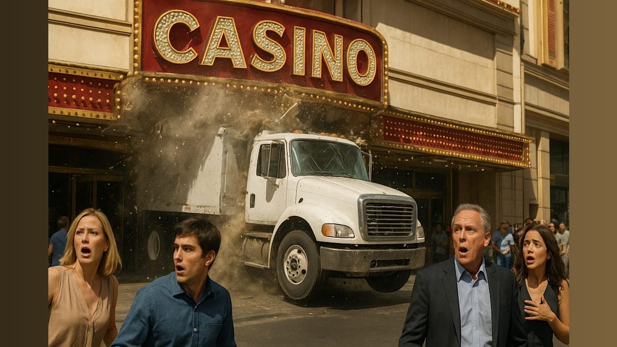 When Trucks Go Rogue: A Vegas Casino Gets an Unwelcome Surprise!