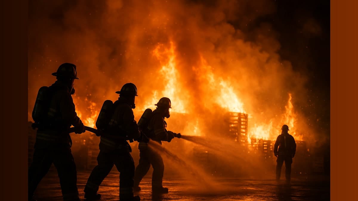 Fire Breaks Out at Sacramento Pallet Yard—No Injuries Reported!