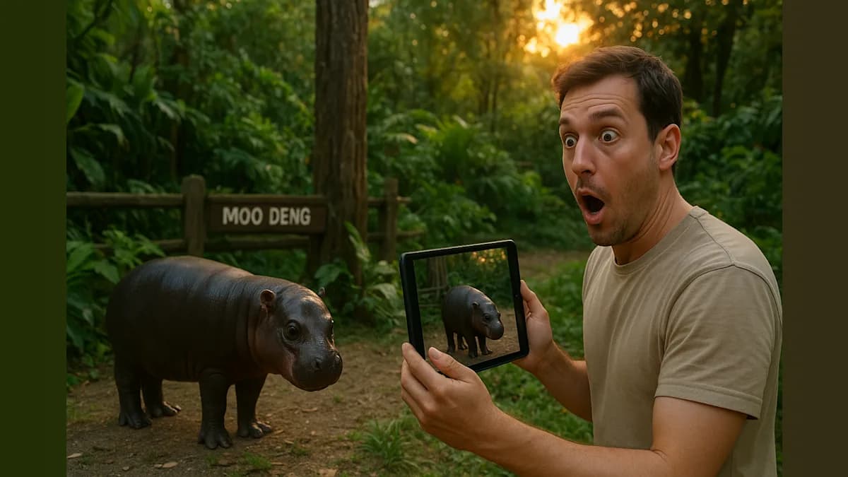 Hippo Hijinks: Man Faces $300 Fine After Disrupting Moo Deng's Peace!