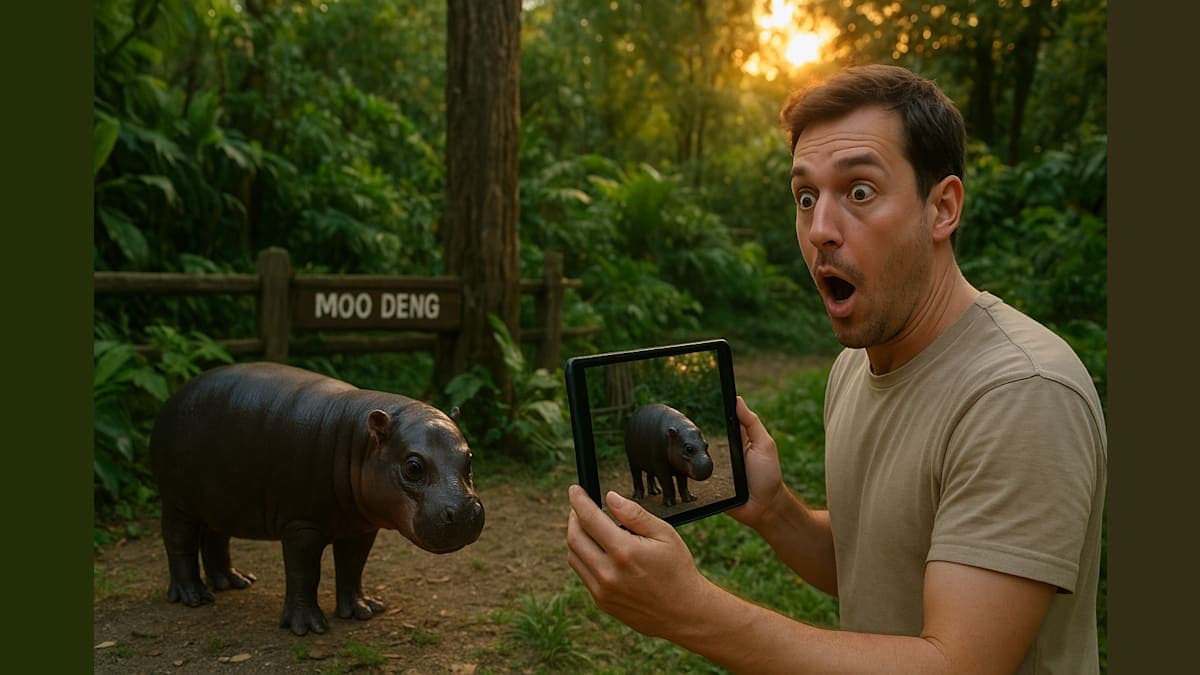 Hippo Hijinks: Man Faces $300 Fine After Disrupting Moo Deng's Peace!