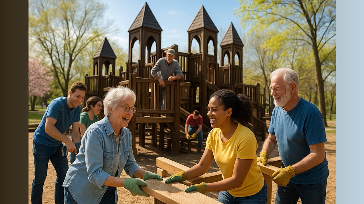 Castle Park Revival: Volunteers Transform a Beloved Playground Into a Modern Masterpiece!