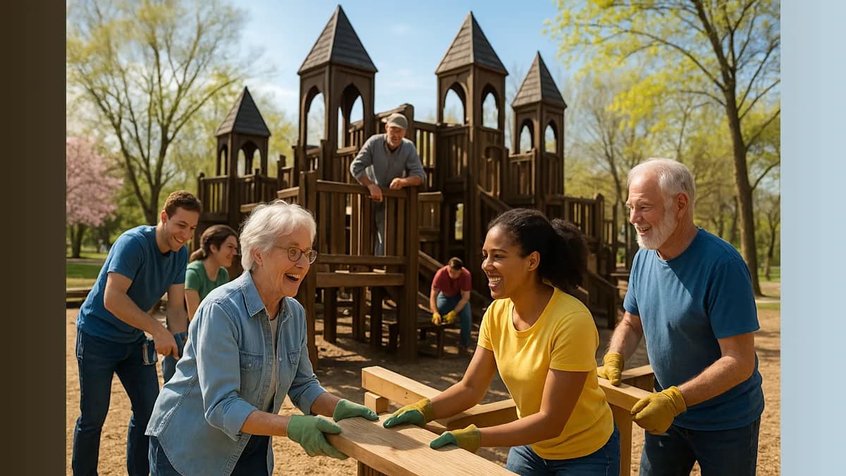 Castle Park Revival: Volunteers Transform a Beloved Playground Into a Modern Masterpiece!
