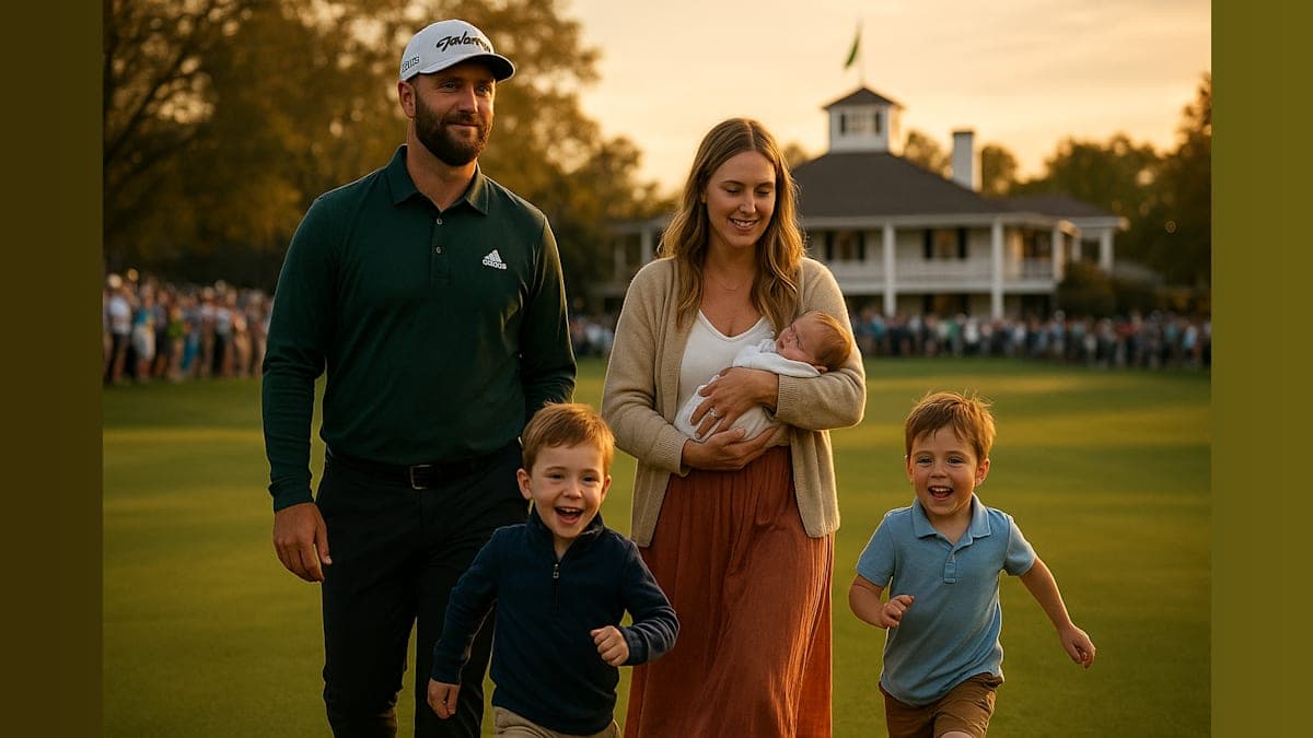 When Family Meets Fairway: Jon Rahm's Masters Adventure with Kelley and the Kids!