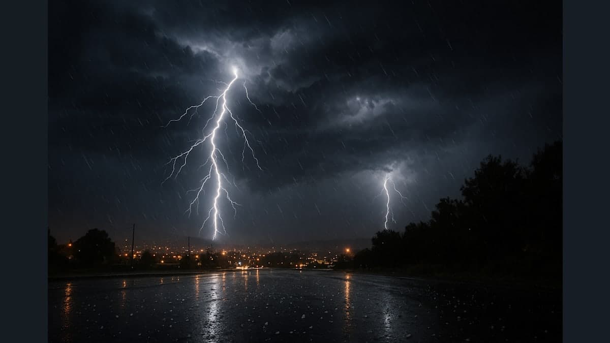 Storms Unleash Nature's Fury: Hail and Lightning Light Up Northern California!