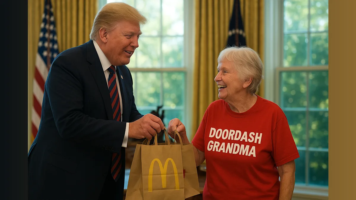 Trump, Tipping, and Takeout: A McDonald's Delivery in the Oval Office!