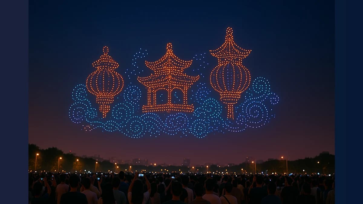 Drones in Sync: China Sets a Mind-Blowing Record with 22,580 Flying Lights!
