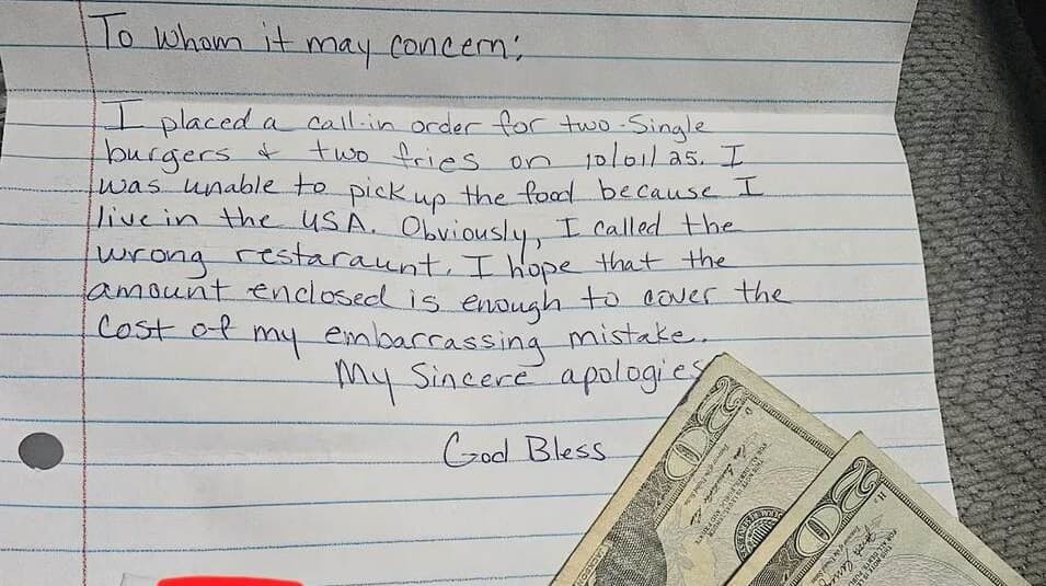 When a Burger Order Turns into a Heartwarming Cross-Country Connection