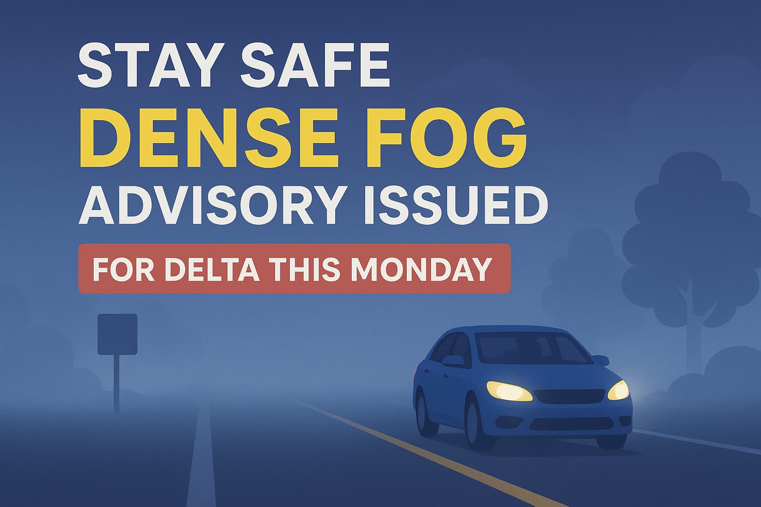 Stay Safe: Dense Fog Advisory Issued for Delta This Monday