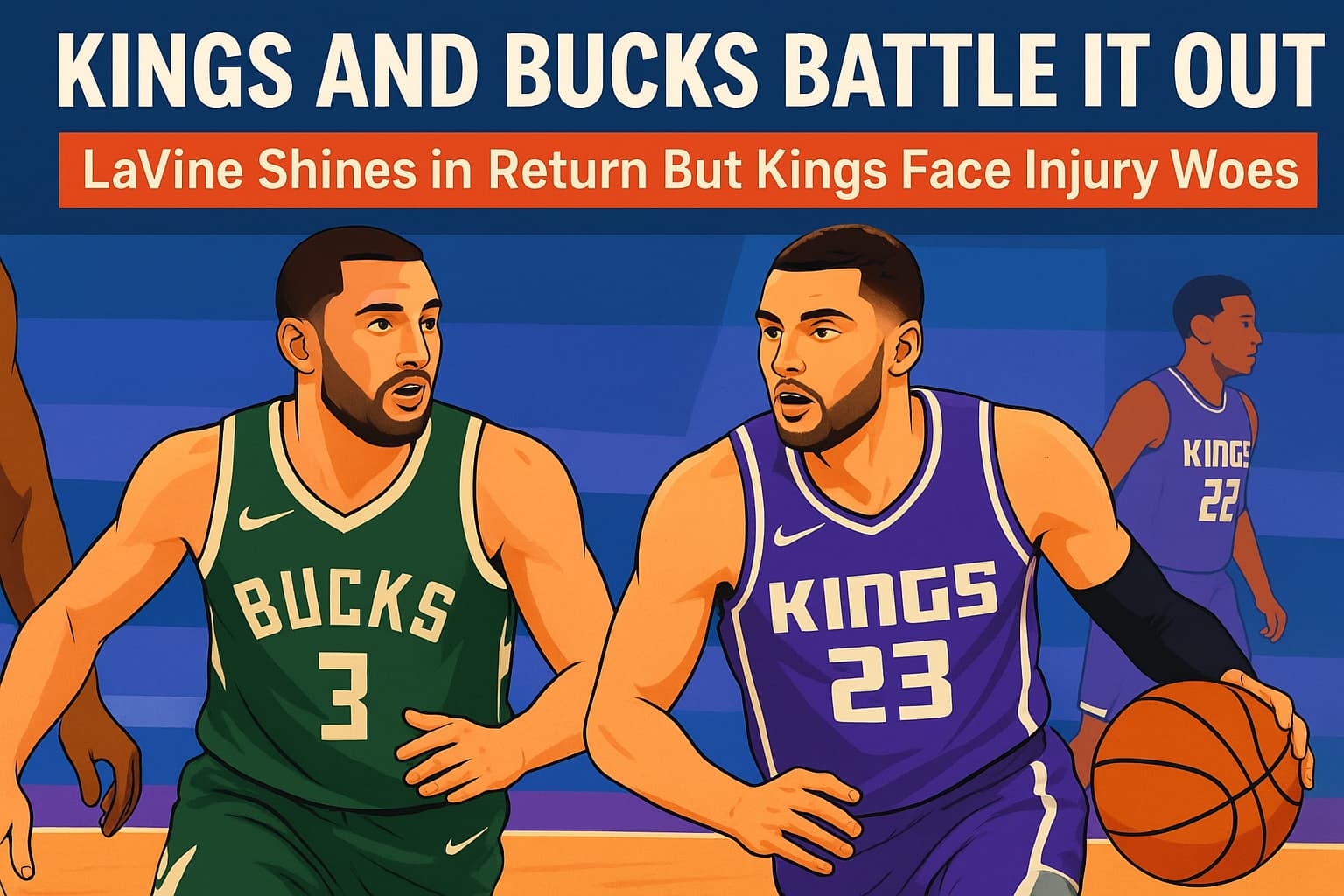 Kings and Bucks Battle It Out: LaVine Shines in Return, But Kings Face Injury Woes