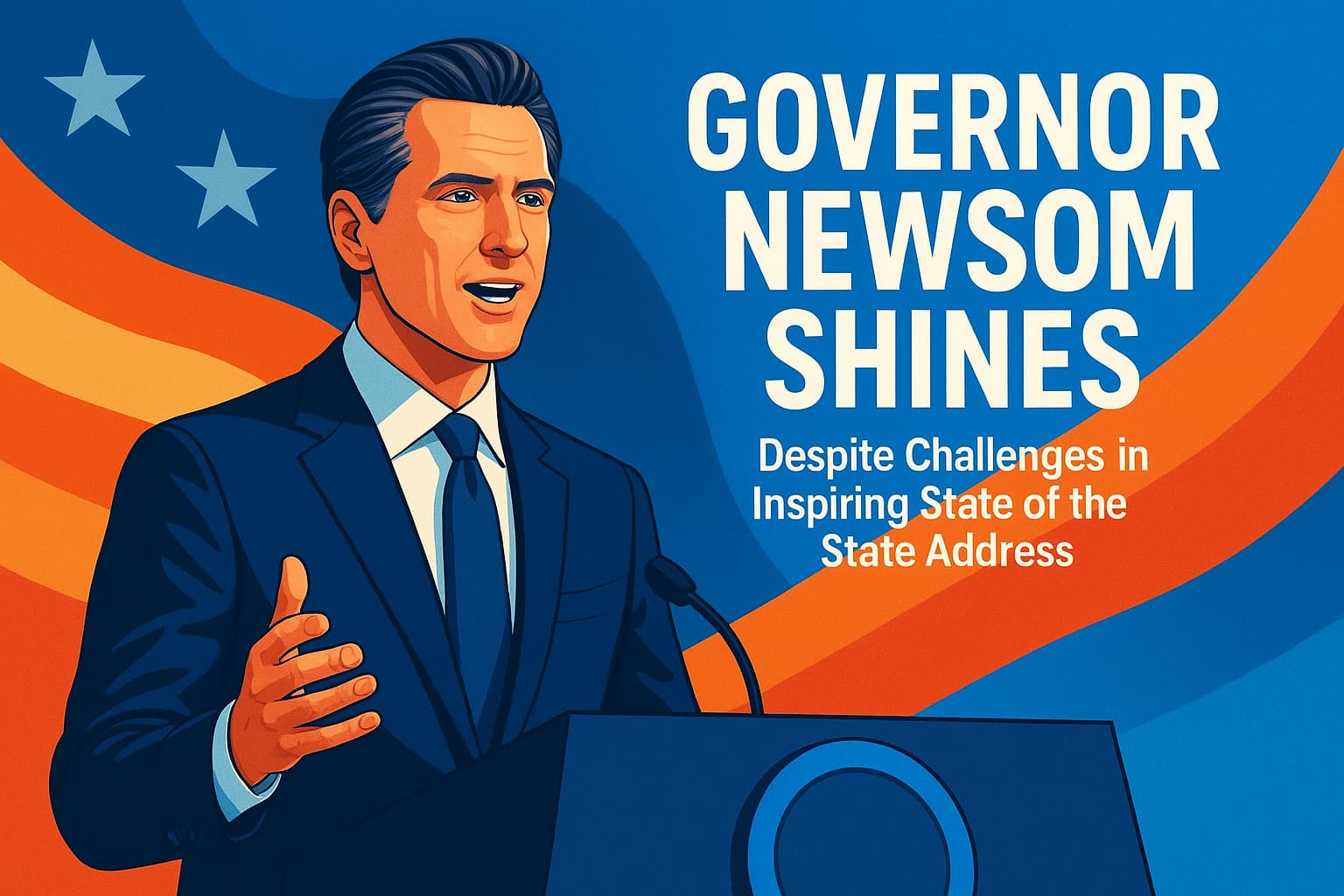 Governor Newsom Shines Despite Challenges in Inspiring State of the State Address