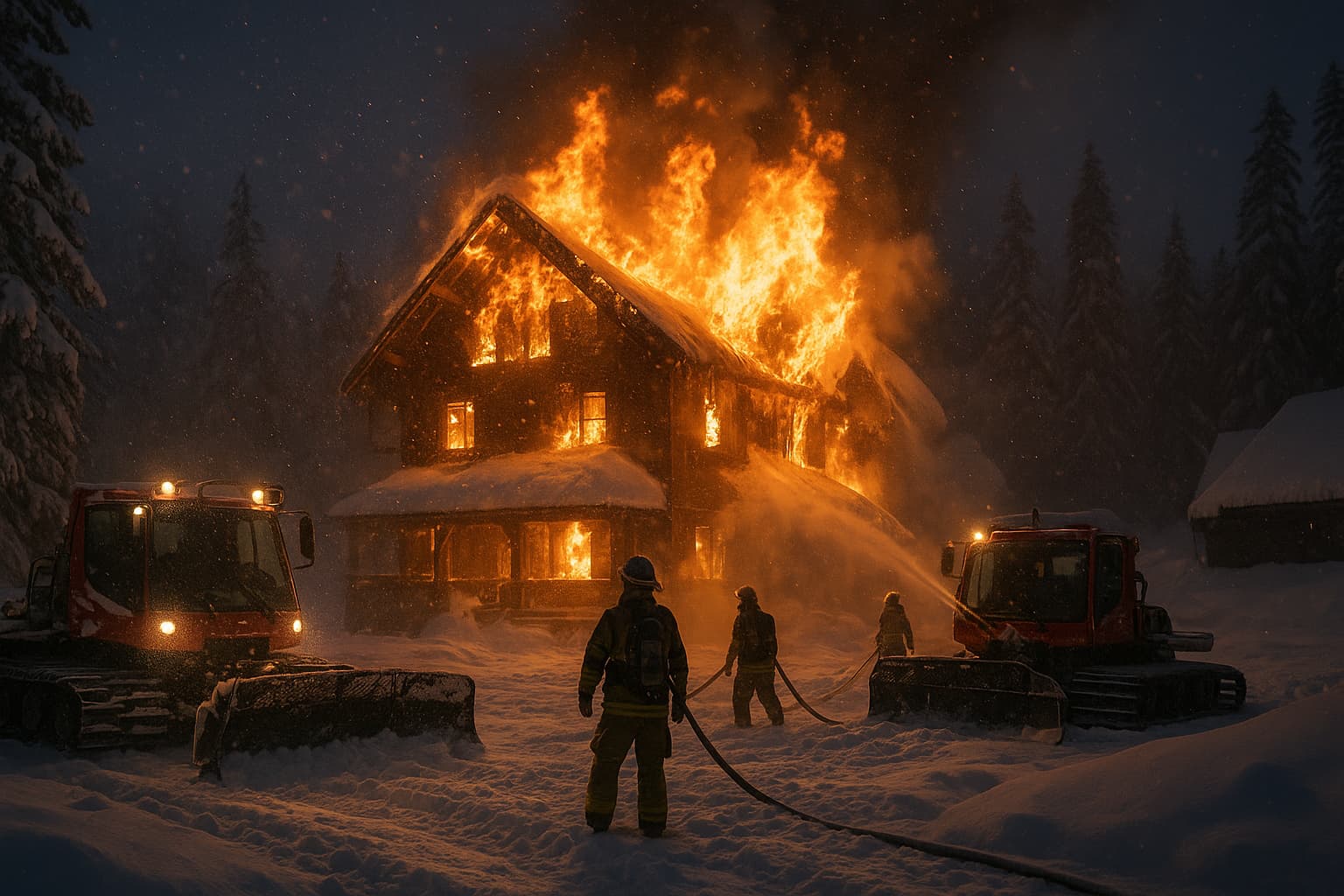Fire on the Slopes: A Snowbound Lodge Adventure