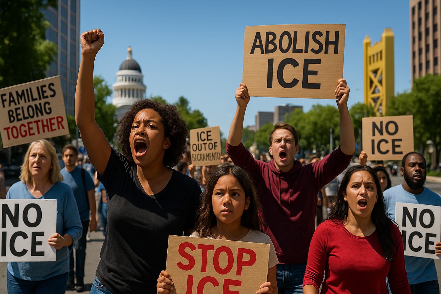 Marching for Change: Sacramento Takes a Stand Against ICE and Trump