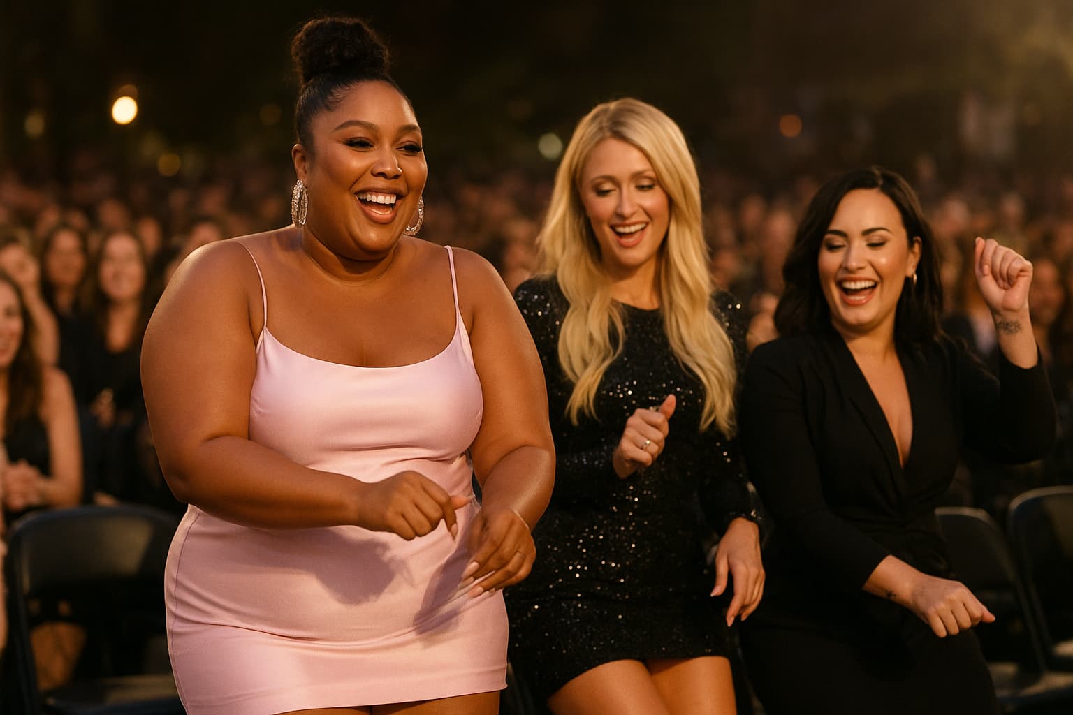 Lizzo Dazzles in Pink at Paris Hilton's Premiere: A Star-Studded Celebration of Transformation!