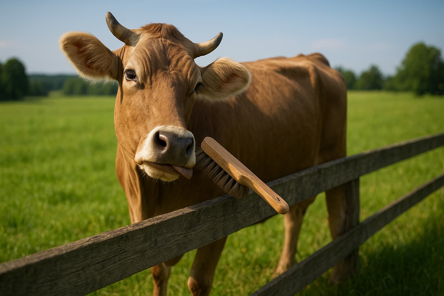 A Cow with a Brush? Meet Veronika, the Tool-Using Wonder of the Barnyard!
