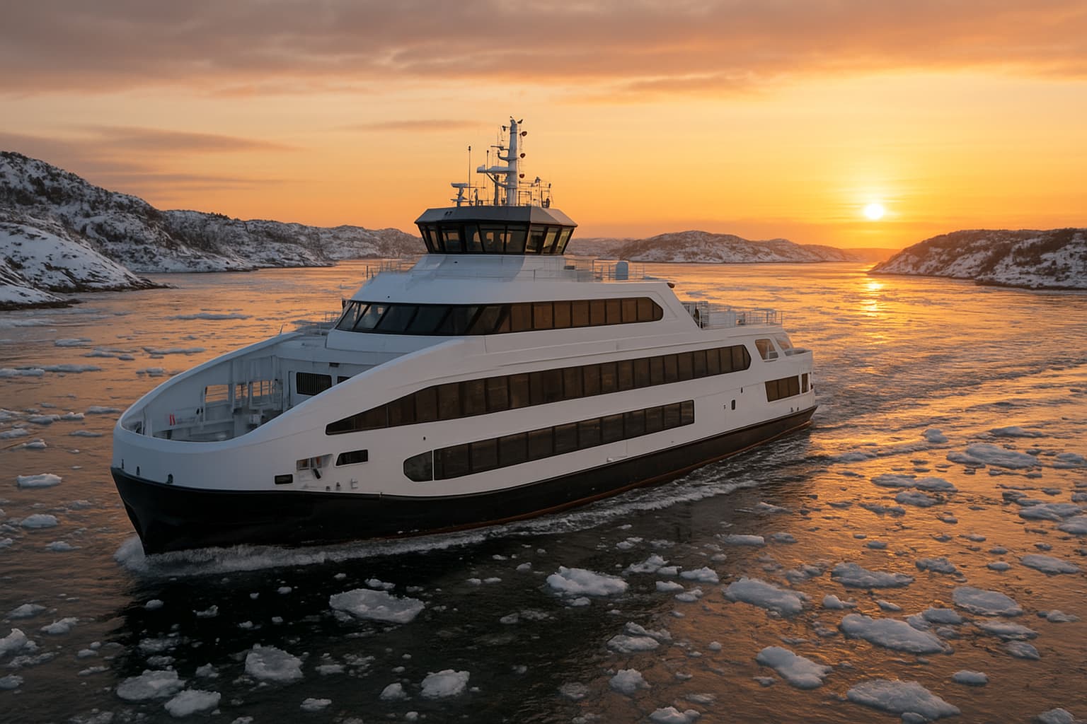 Norway's Electric Ferry Makes a Splash—In -13°F Weather!