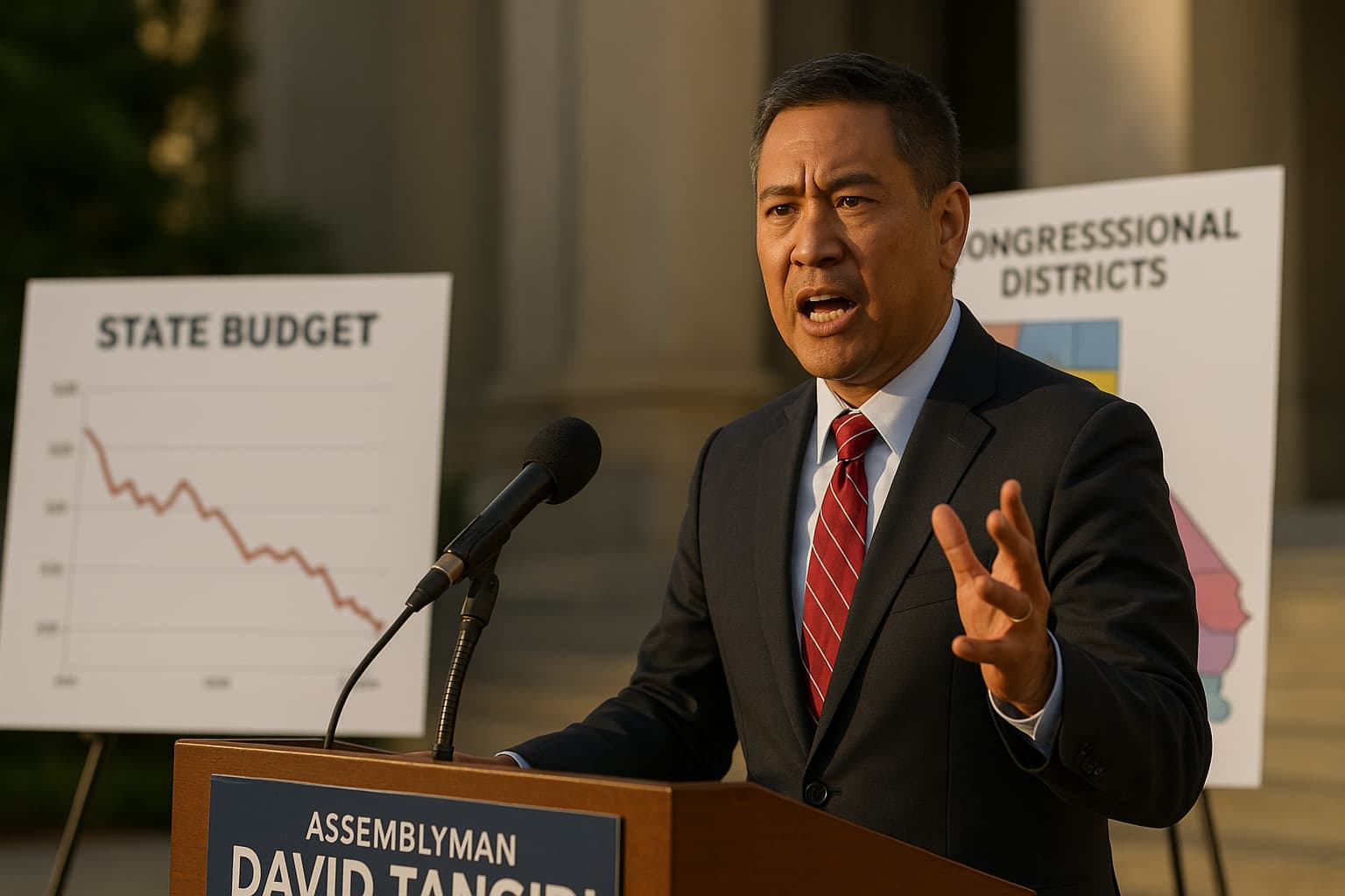 Political Jousting: Assemblyman David Tangipa Takes on California's Budget and Redistricting Drama