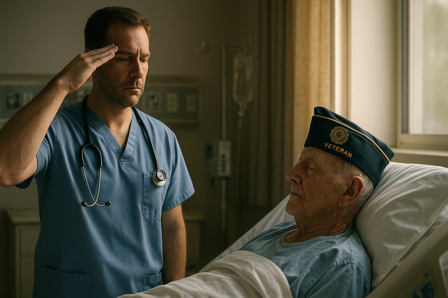A Final Salute: Remembering a Heroic Nurse's Heartfelt Tribute to a Veteran