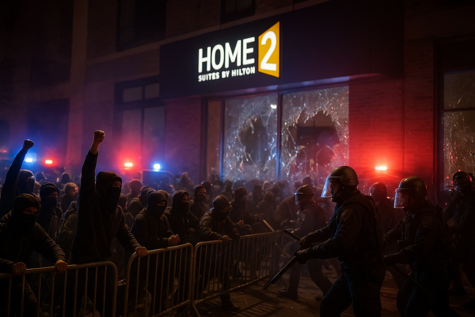 Protester Pandemonium: Chaos Erupts at Minneapolis Hotel with Federal Agents