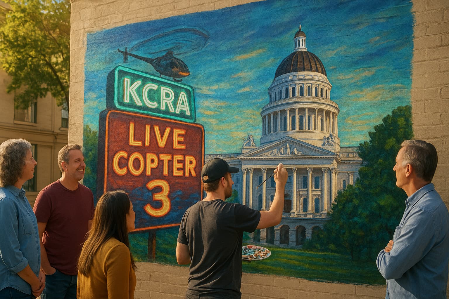 KCRA 3 Celebrates 70 Years: A Mural That Paints Community Connections!
