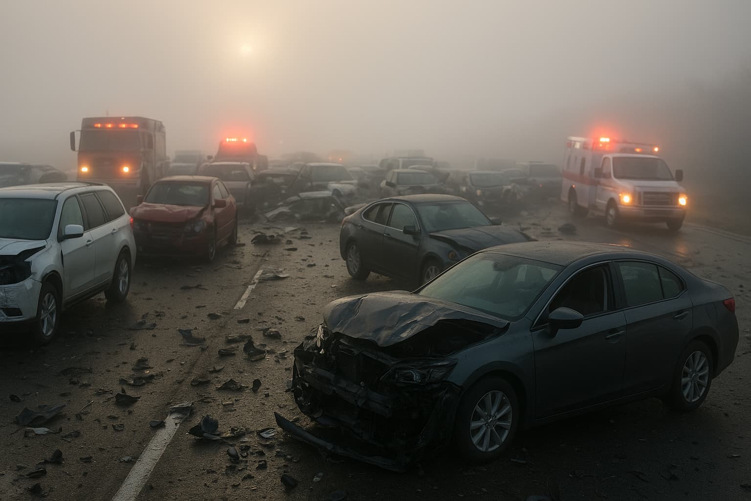Fog or Fumble? The 43-Car Pileup That Stopped Highway 58 in Its Tracks