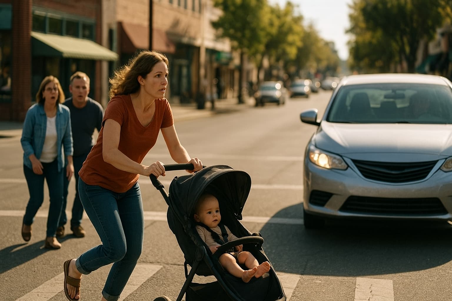 Sunshine Turns to Trouble: Auburn Woman and Baby Hospitalized After Street Accident