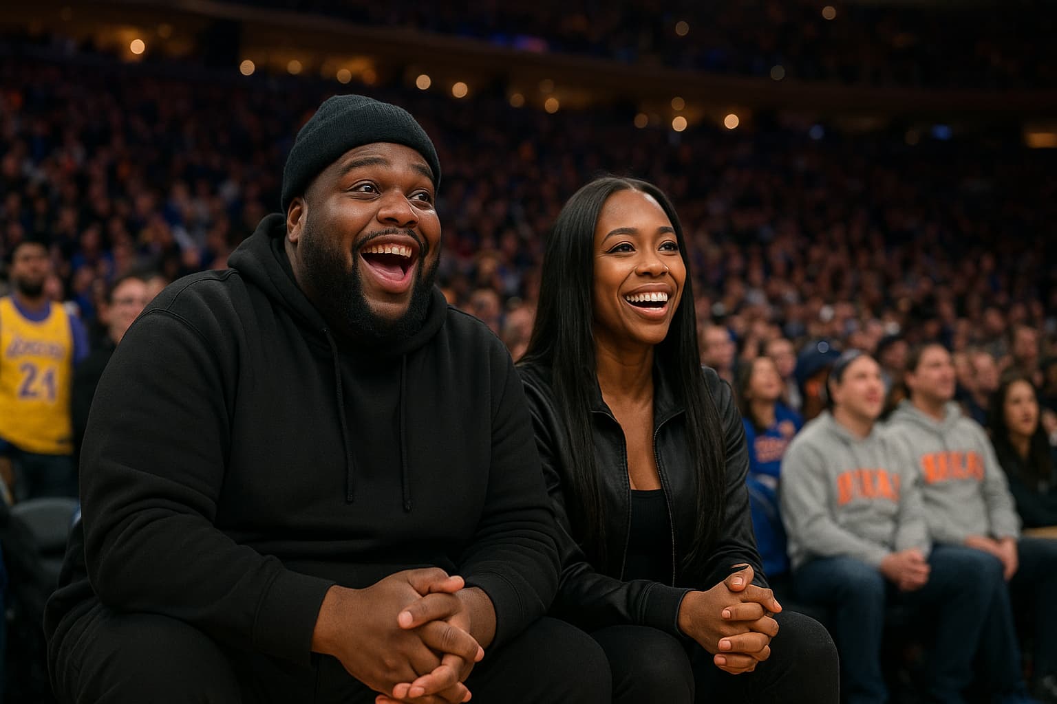 Druski Dazzles at MSG: Game Day Secrets with Sky Bri!