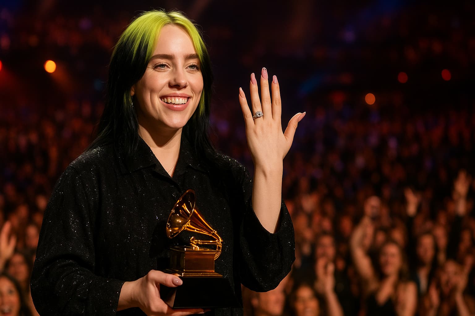 Billie Eilish Shines Bright at the Grammys—Is That an Engagement Ring?