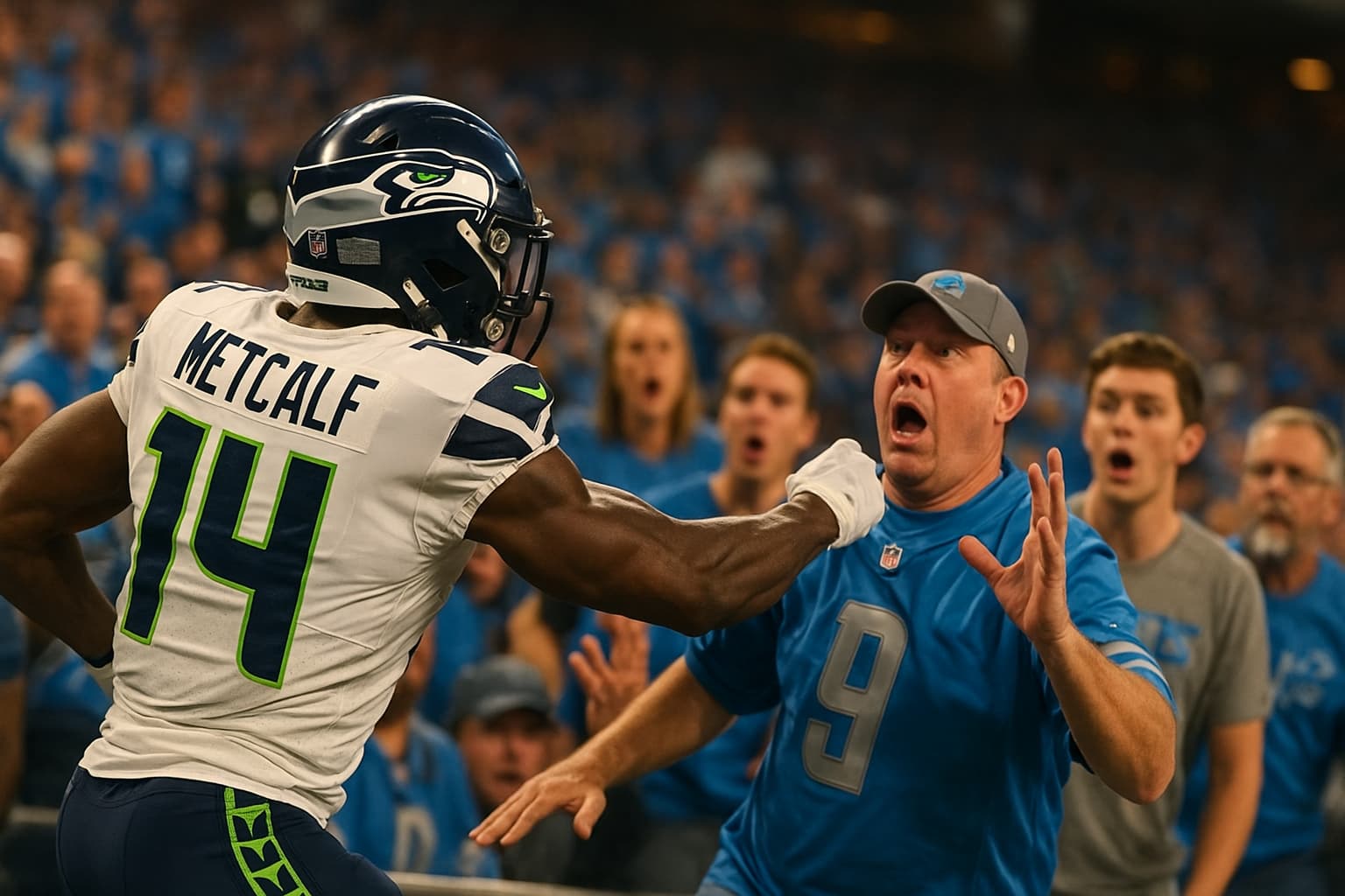 Lions Fan Sues DK Metcalf for $100 Million After Sideline Brawl - What Could Go Wrong?